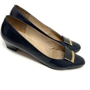 Salvatore Ferragamo Dark Navy (almost black) Made in Italy Shoes